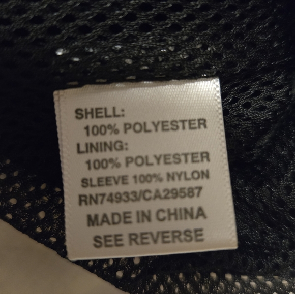 Monterey Club Zip Vest Size Medium Black With Shiny Dots Golf Windrlbreaker Vest - Picture 6 of 7